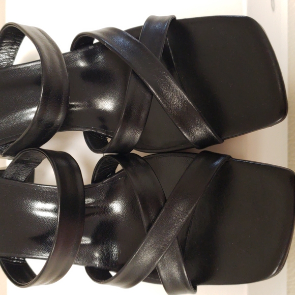 BY FAR LENY SLIDE LEATHER SANDALS SIZE 39 - Picture 5 of 9